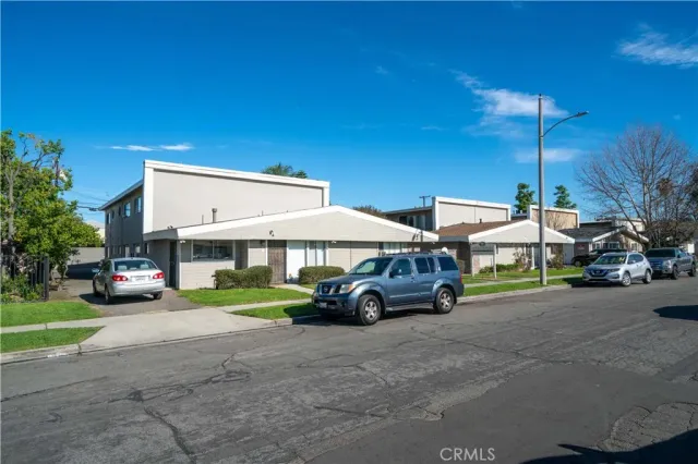 a car parked in front of a house