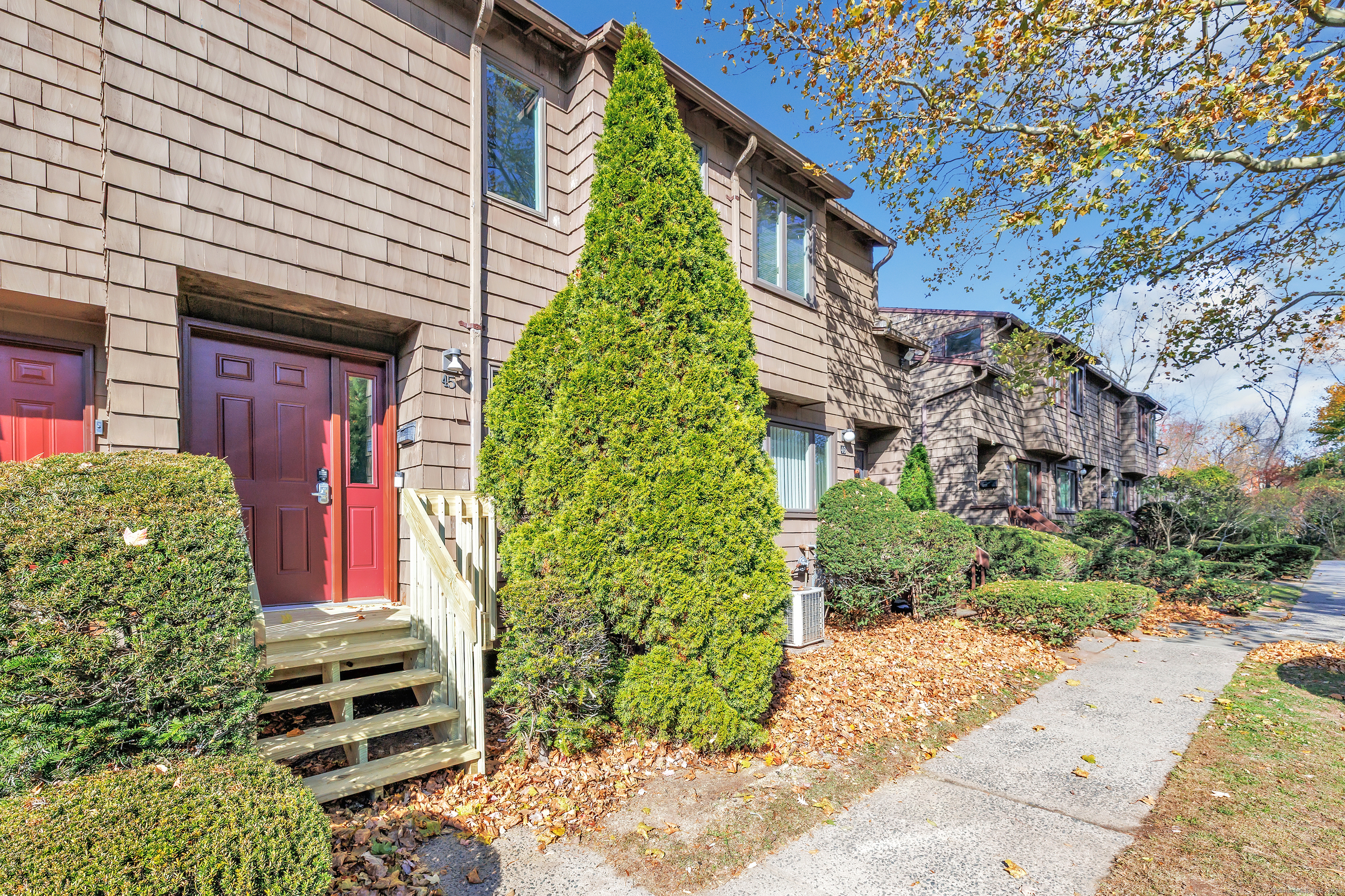 a front view of a house