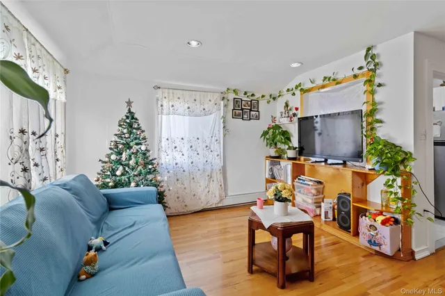 a living room with furniture and a couch