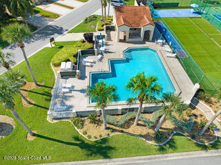 740 Spring Valley Drive Melbourne, FL 32940 - Photo 37 of 42 2023 pool aerial 2