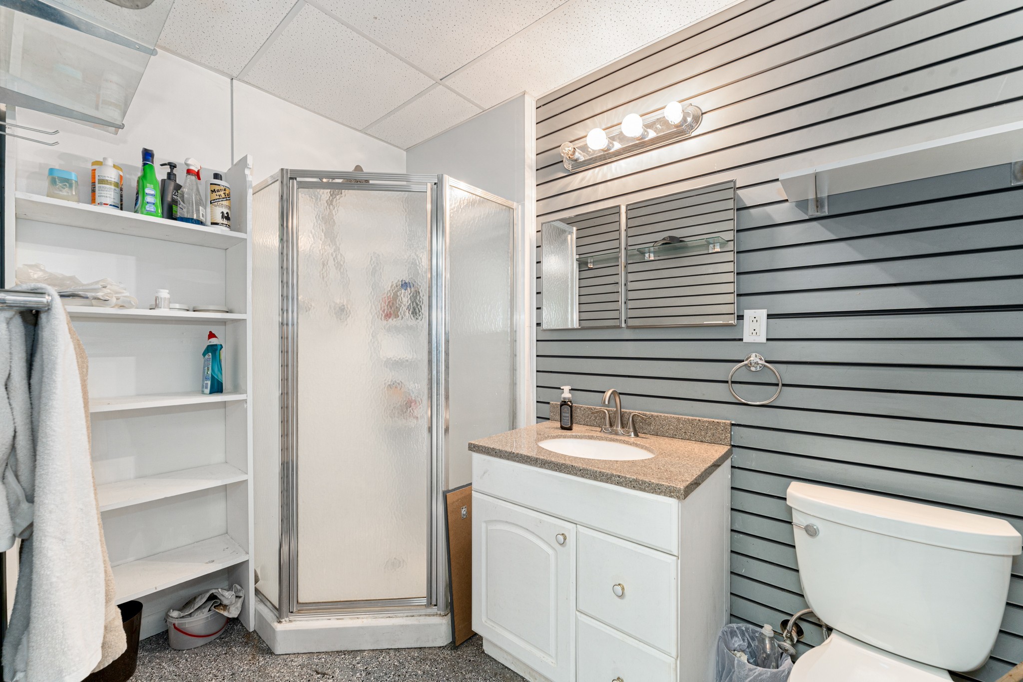 5704 Cane Ridge Road Antioch, TN 37013 - Photo 40 of 50 a bathroom with a sink a toilet and shower