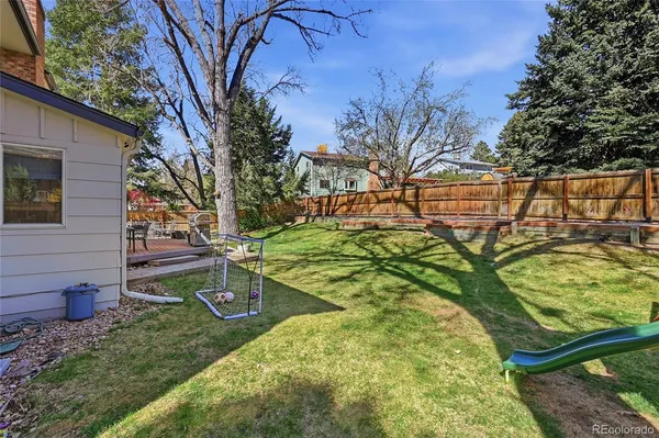 a view of a backyard with plants