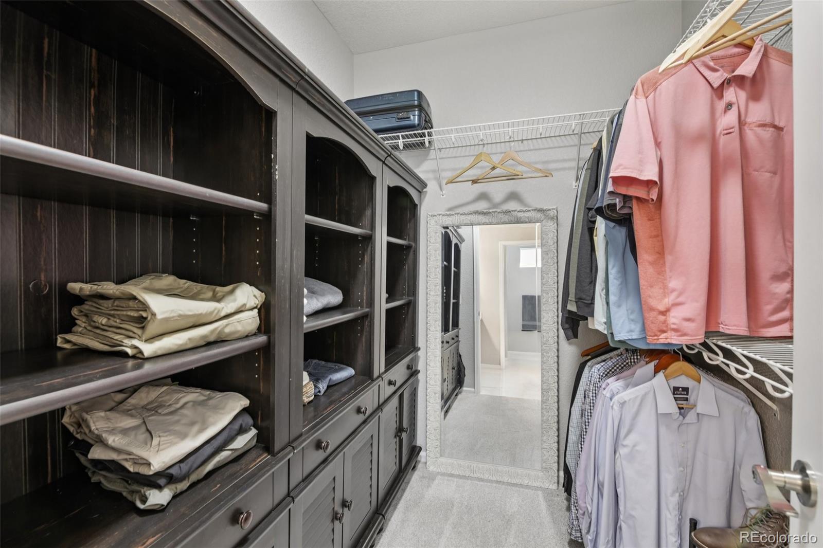 224 Whitehaven Circle Highlands Ranch, CO 80129 - Photo 18 of 34 a view of walk in closet with clothes and shoes