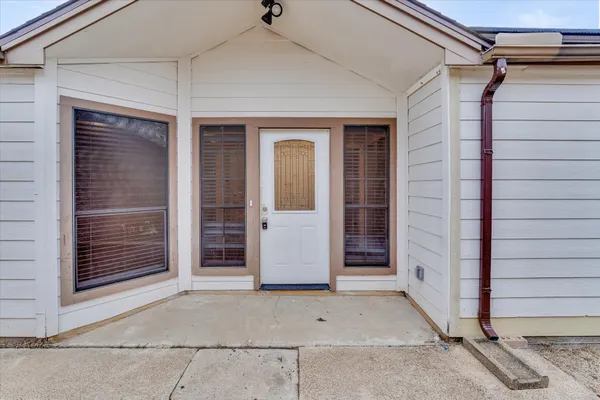 a view of front door of house
