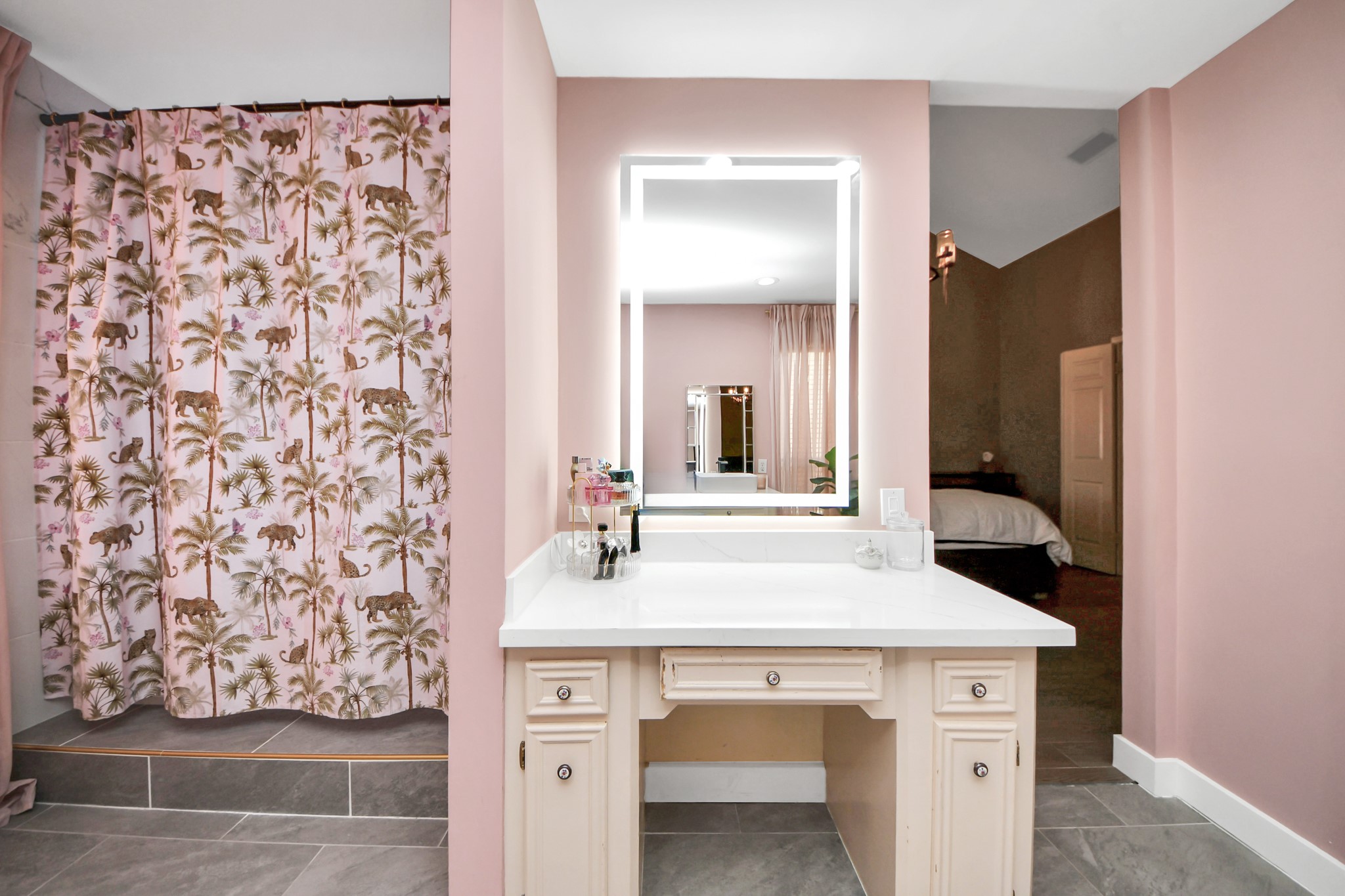 15015 Margeson Street Houston, TX 77084 - Photo 14 of 21 a bathroom with a sink and a mirror