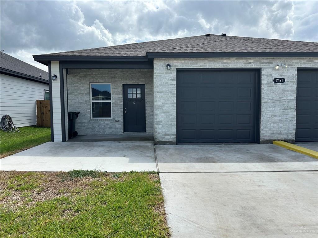 a front view of a house
