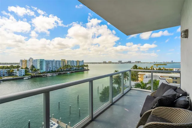a view of city from a balcony
