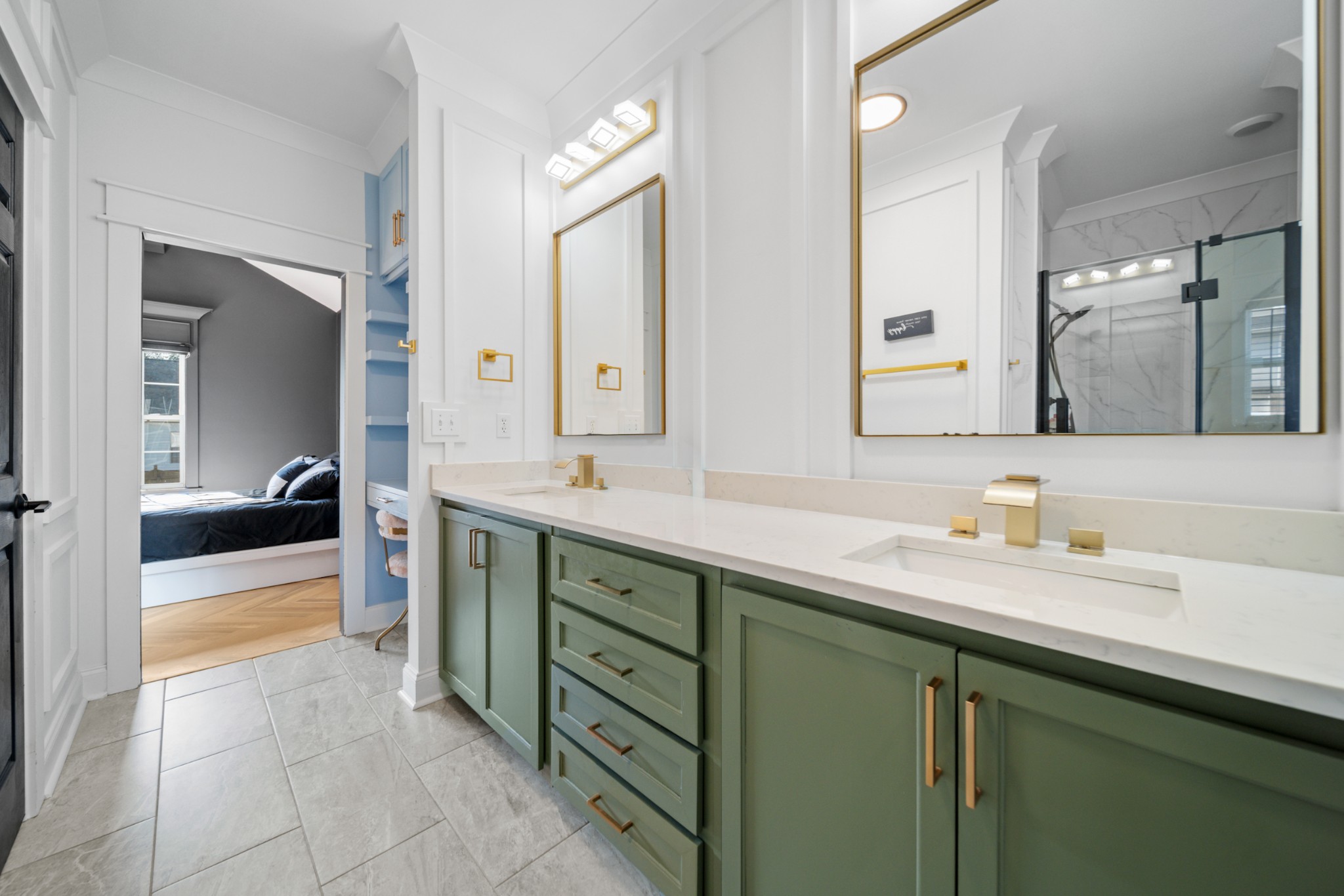 832 Blakemore Road Dickson, TN 37055 - Photo 28 of 42 a bathroom with a sink and a mirror
