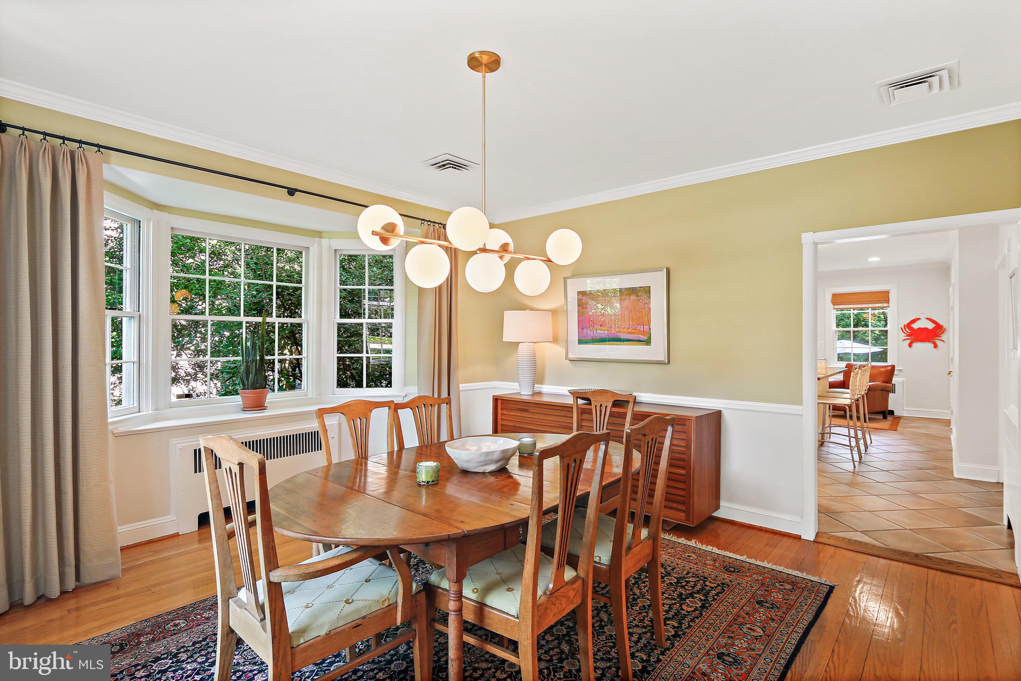 5514 Kemper Road Baltimore, MD 21210 - Photo 12 of 45 Formal Dining Room with Bay Window