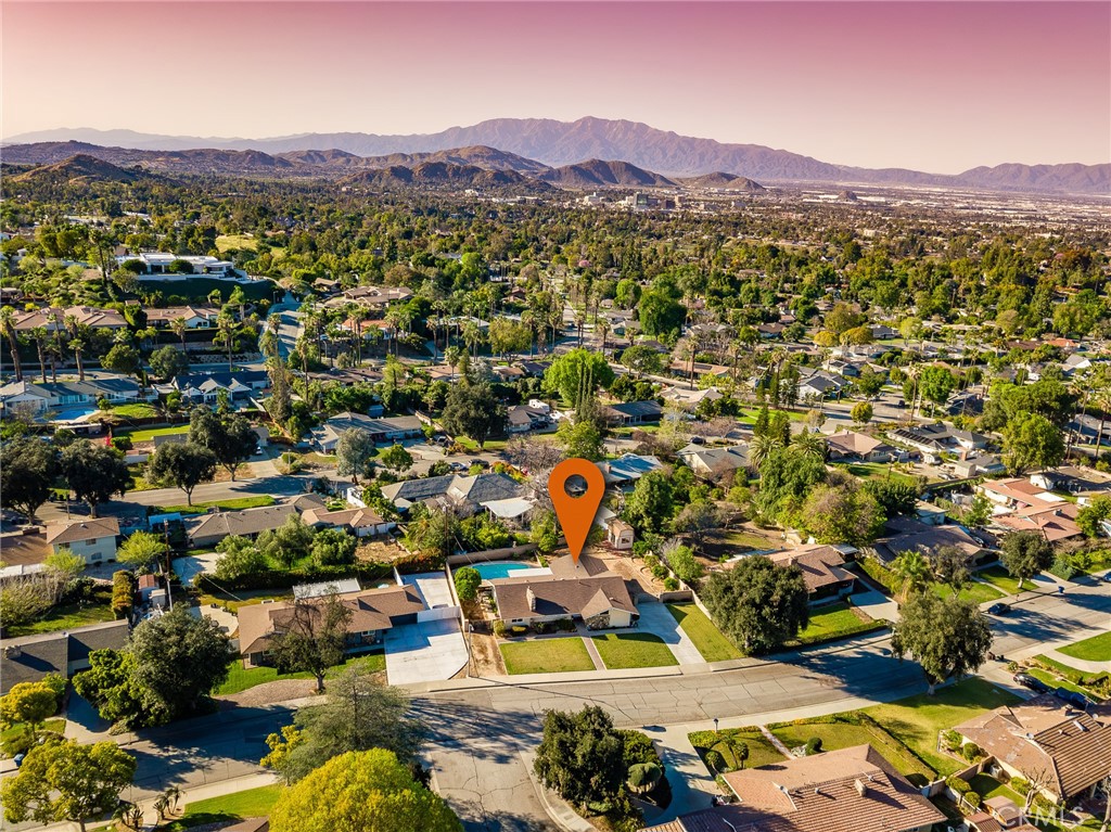 5593 Malvern Way Riverside, CA 92506 - Photo 48 of 54 an aerial view of a city with lots of residential buildings