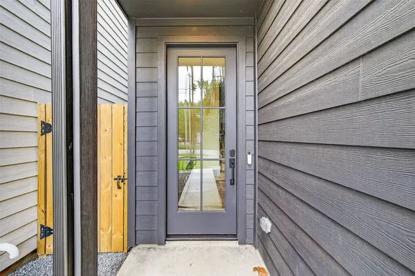 a view of front door and porch