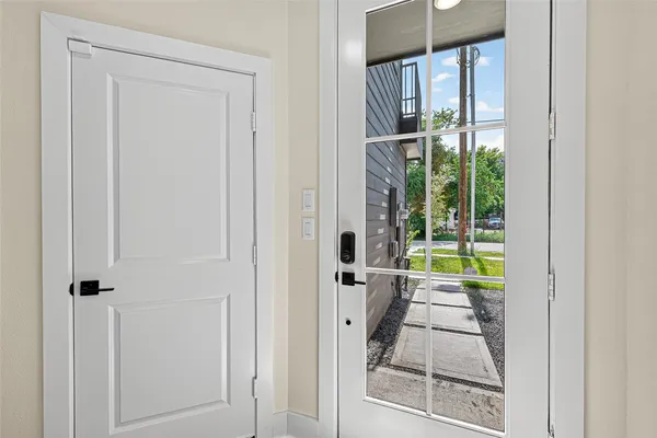 a view of a door front of a house