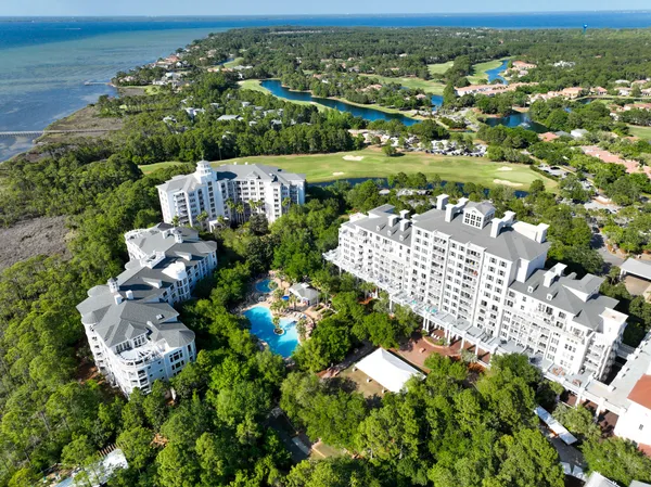 an aerial view of a city with lots of residential buildings