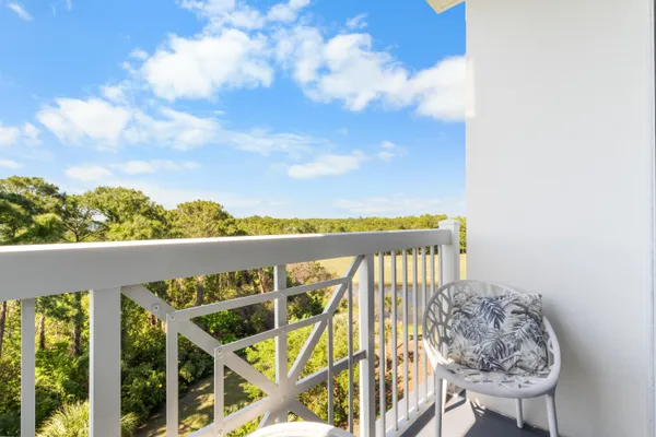 a view of a balcony