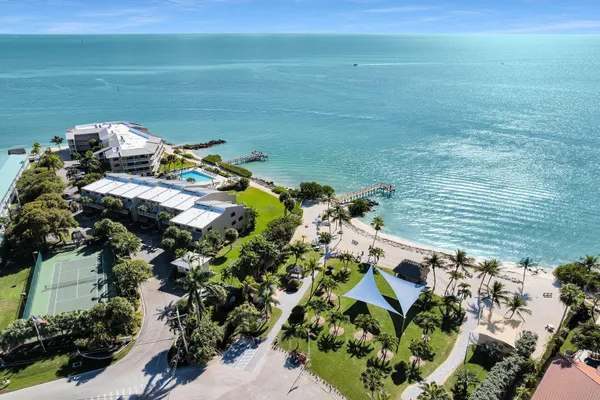 a view of a ocean with building and ocean view