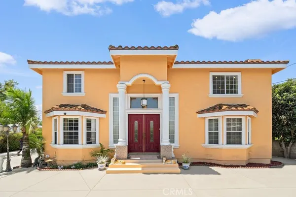 a front view of a house