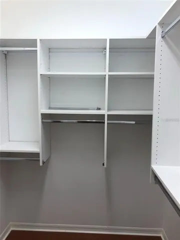 a close view of closet