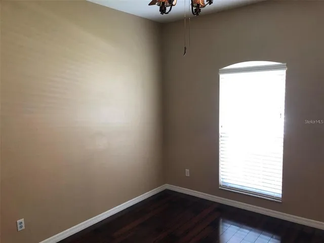 an empty room with a window