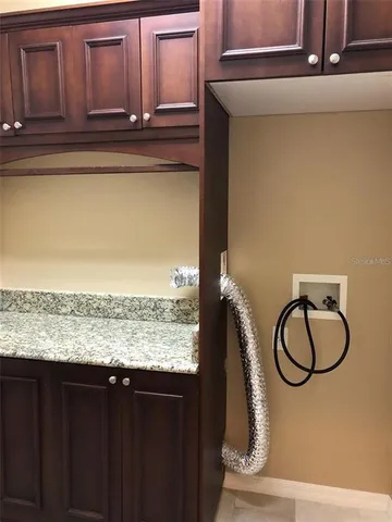 a close view of sink and cabinets