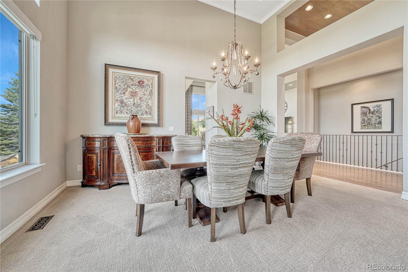 20125 East Shady Ridge Road Parker, CO 80134 - Photo 13 of 40 a dining room with furniture and window