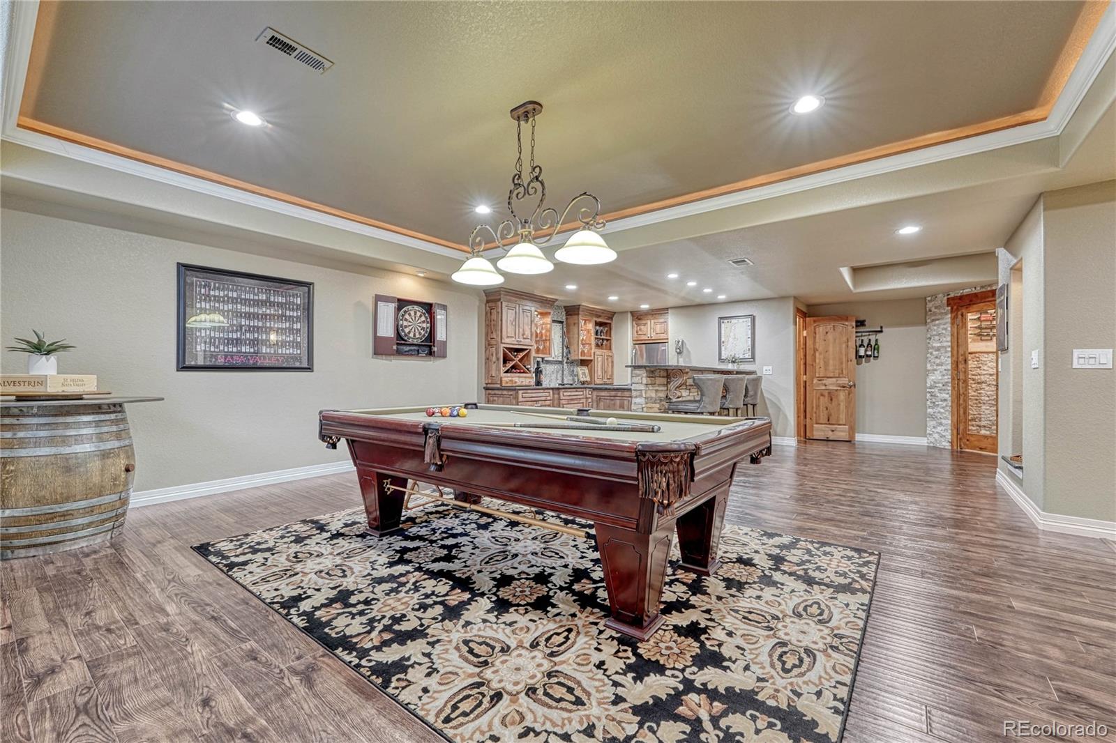 20125 East Shady Ridge Road Parker, CO 80134 - Photo 27 of 40 a room with pool table and windows
