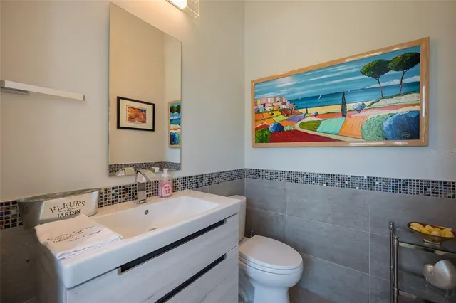 a view of a city and an ocean view