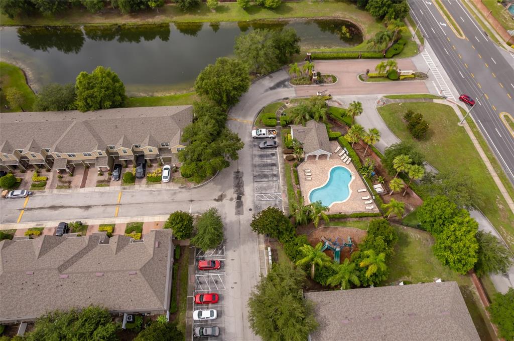 4113 Hedge Maple Place Winter Springs, FL 32708 - Photo 28 of 31 an aerial view of residential houses with outdoor space and swimming pool