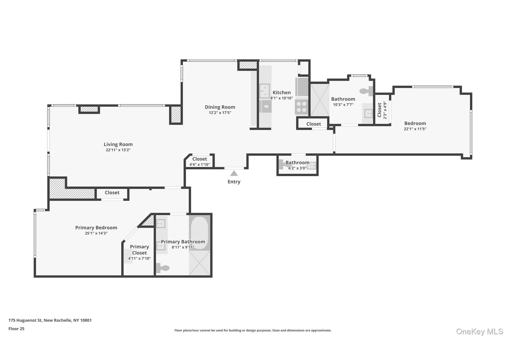 175 Huguenot Street, Unit 2503 New Rochelle, NY 10801 - Photo 21 of 32 a picture of floor plan
