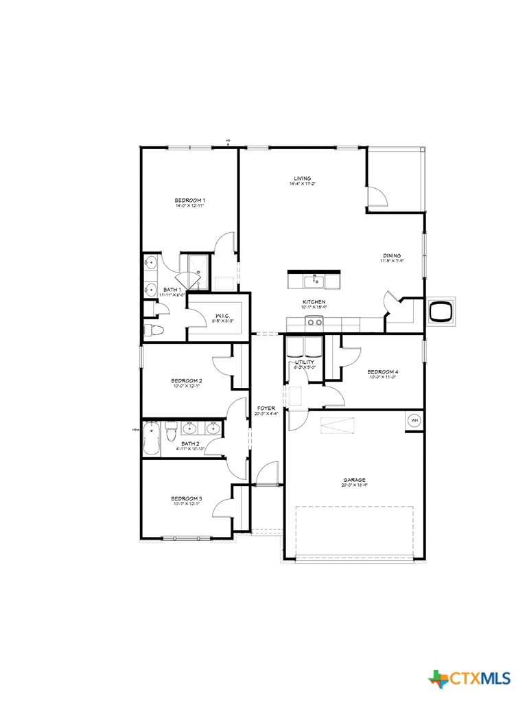 1213 Peppermint Drive Temple, TX 76501 - Photo 4 of 17 Floor Plan