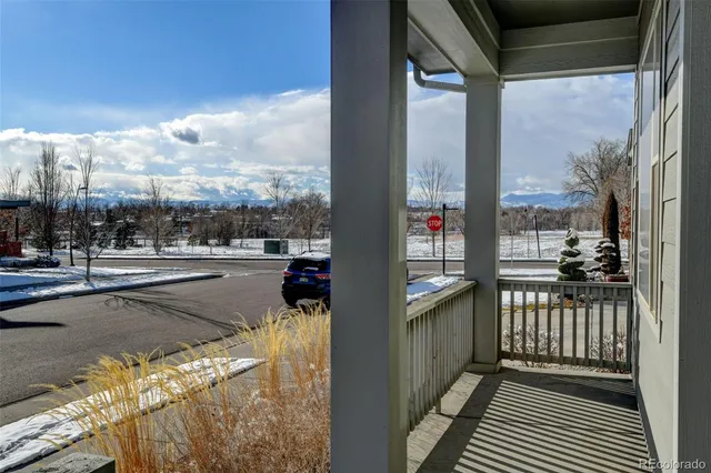 a city view from a balcony