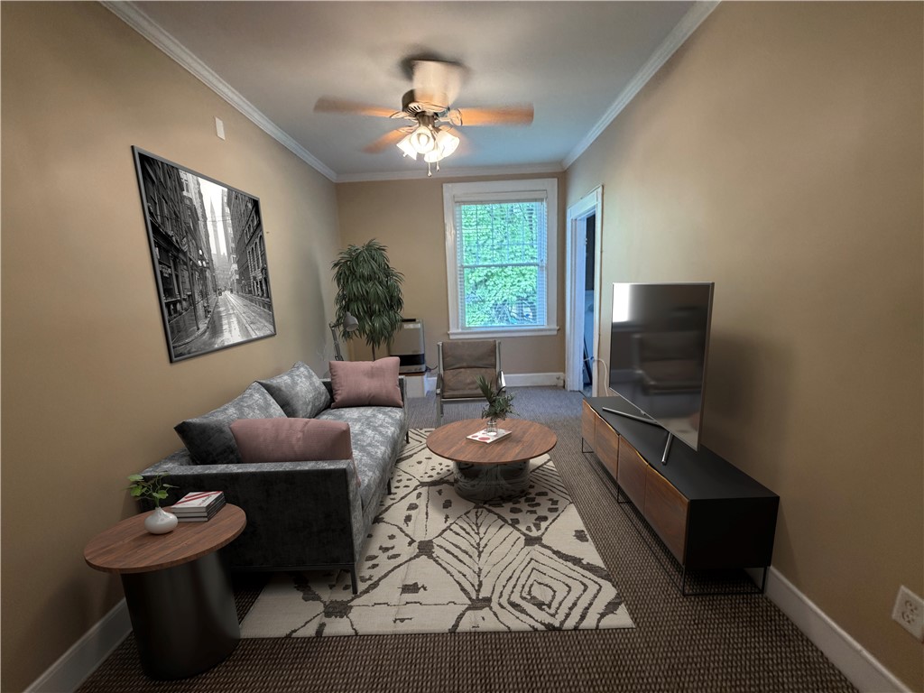 27 West Park Place, Unit 2F Woonsocket, RI 02895 - Photo 7 of 10 Living Room Staged