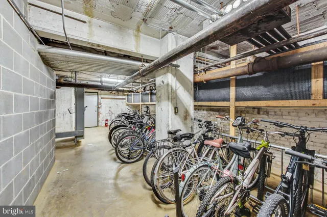 a view of bike garage