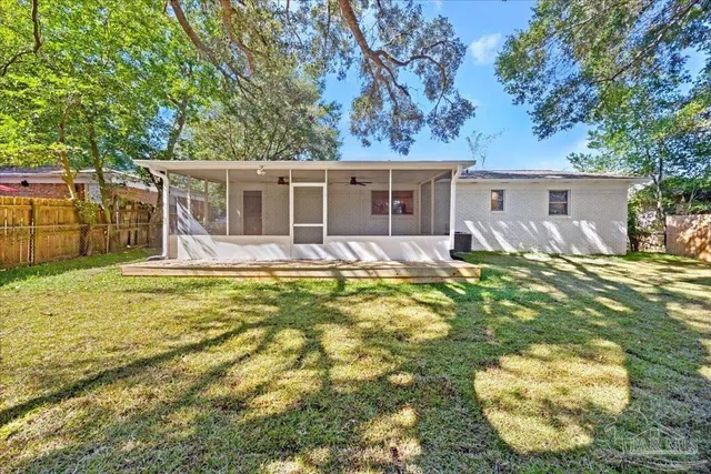 a house view with a outdoor space