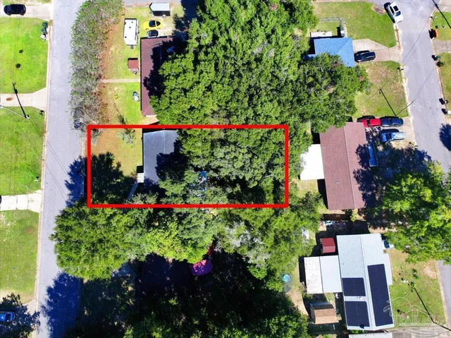 an aerial view of multiple house