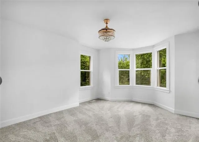 an empty room with a window