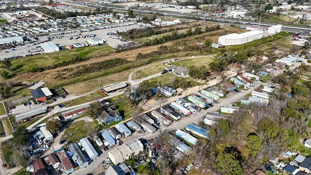 an aerial view of multiple house