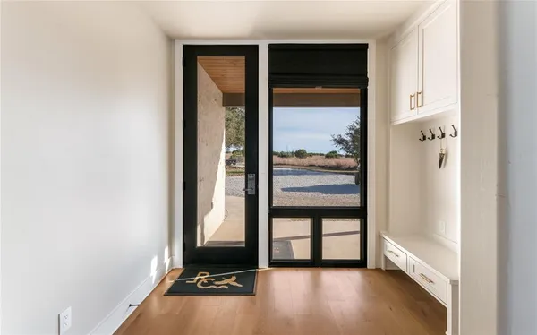 a outdoor space with furniture