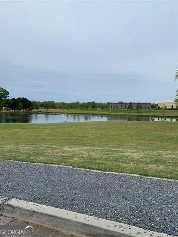 a view of a green field with lots of bushes