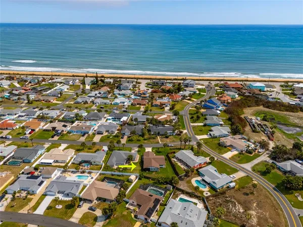 an aerial view of multiple house