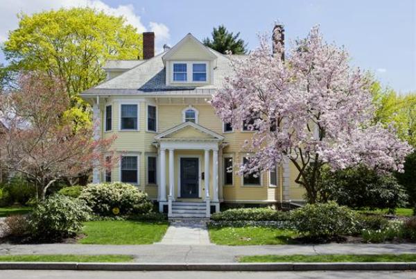 128 Allerton Road Newton, MA 02461 - Photo 1 of 10 a front view of a house with a yard