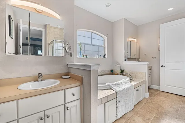 a view of an outdoor space and tennis court