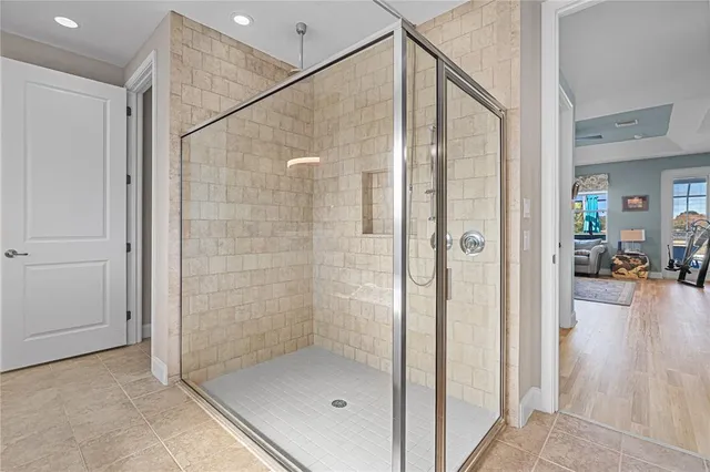 a view of a lake with a mountain