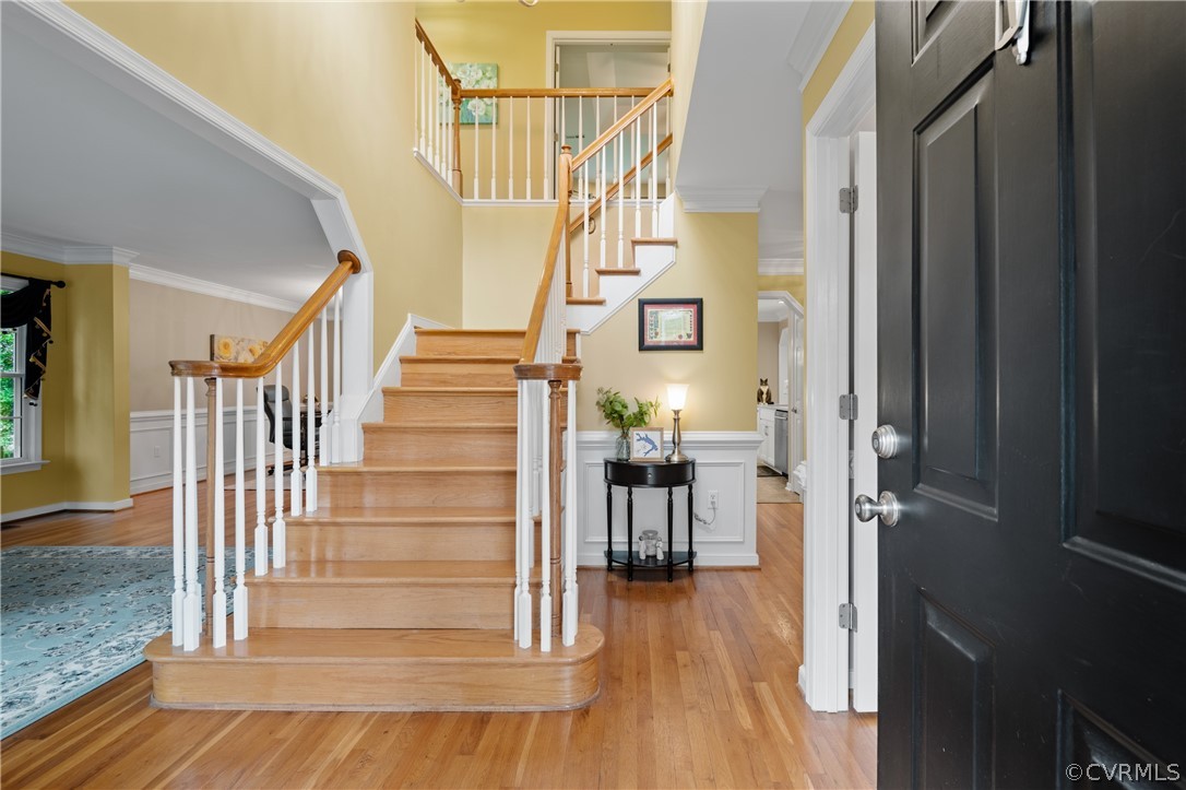 5303 Meadow Chase Road Midlothian, VA 23112 - Photo 2 of 49 a view of entryway and hall with wooden floor