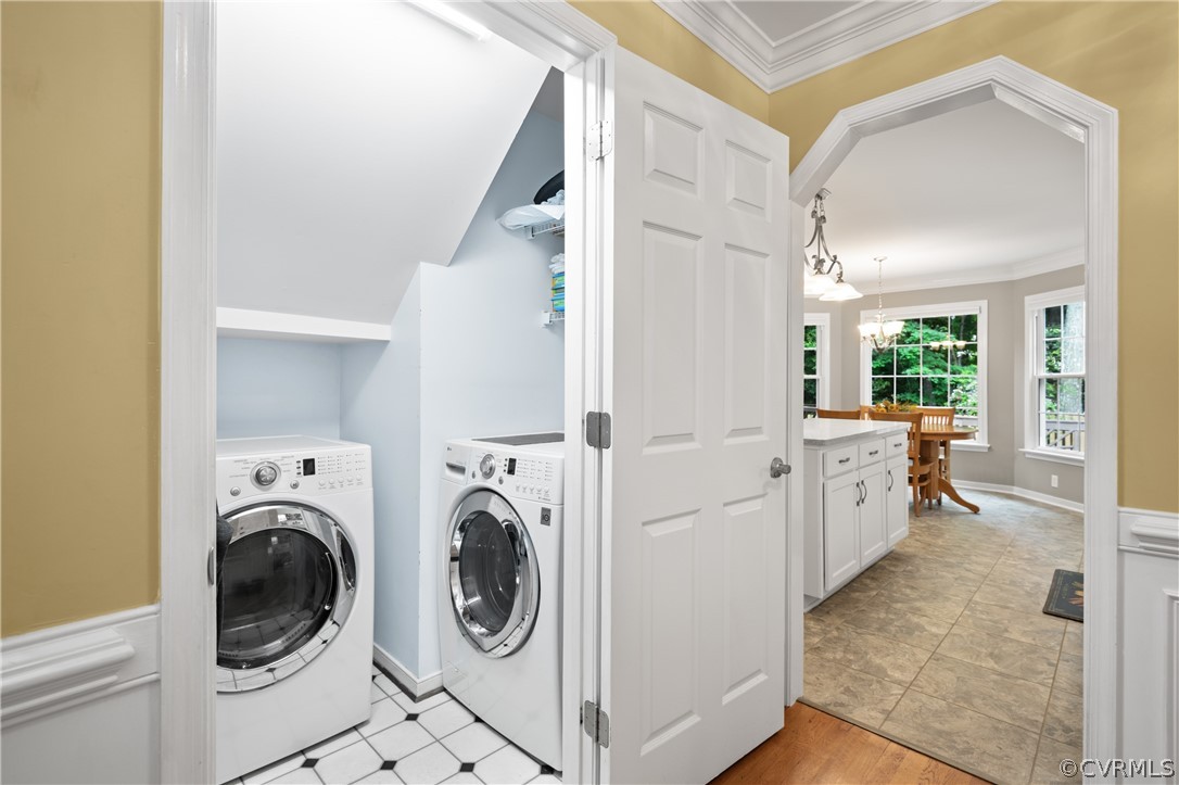 5303 Meadow Chase Road Midlothian, VA 23112 - Photo 25 of 49 a view of a hallway with washer and dryer