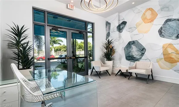 a living room filled with furniture