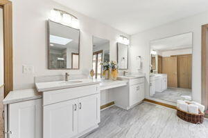 8309 Stryker Court Raleigh, NC 27615 - Photo 28 of 36 Double vanities with prep area