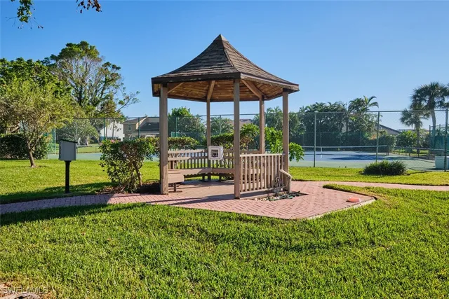 a view of a terrace with chairs