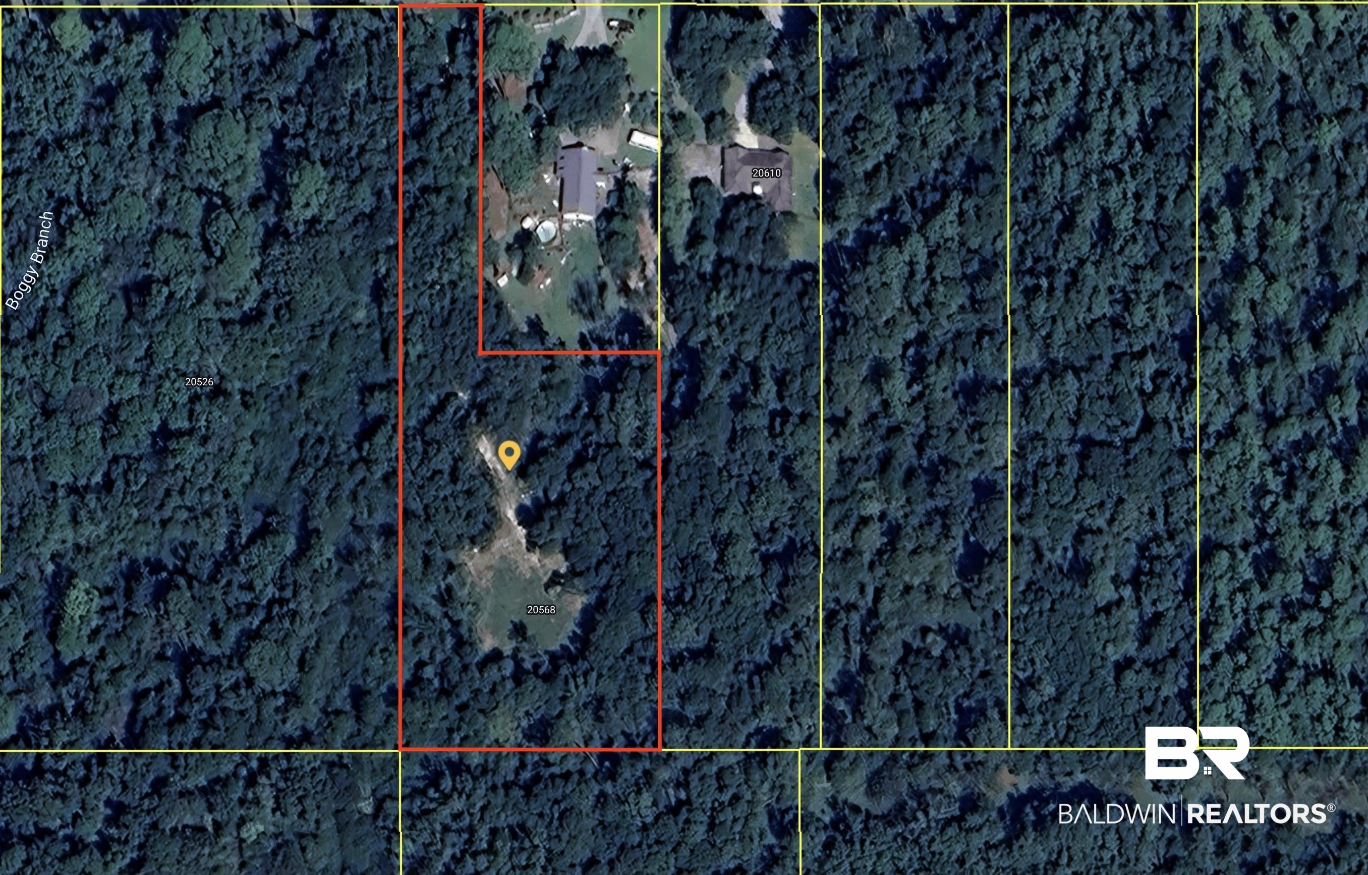 20568 Keller Road Foley, AL 36535 - Photo 12 of 13 Map / location with property boundaries highlighted