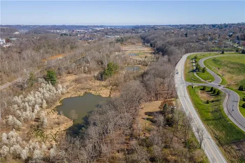 a view of a lake with a mountain