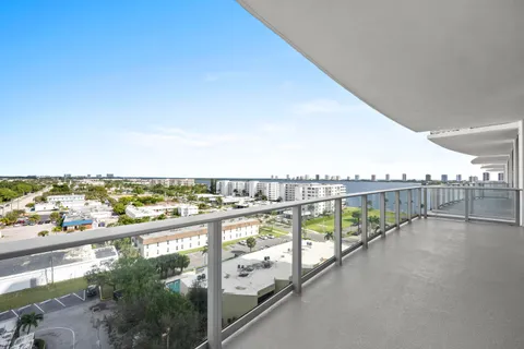 a view of city from balcony